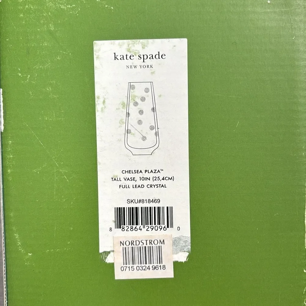 kate spade Lennox full led “Chelsea Plaza” Chrystal Vase